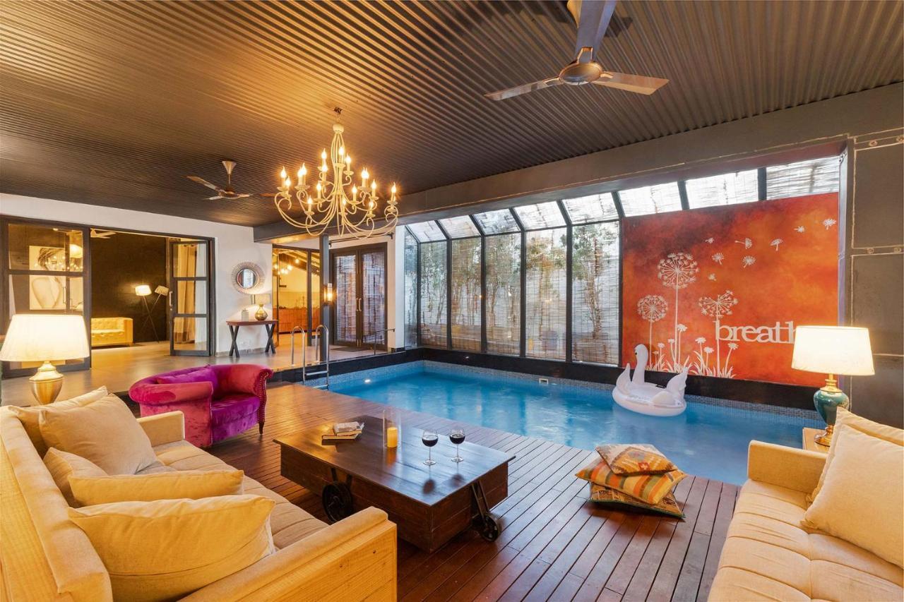 Stayvista'S The Barn House - Farm-View Villa With With Bonfire, Indoor Pool & Bar Chandigarh Exterior photo